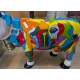 Vache en résine "Abstrait"