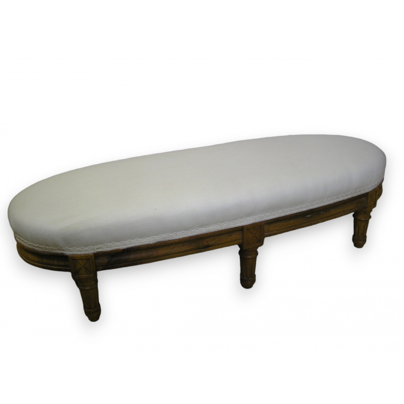 Tabouret ovale style Louis XVI