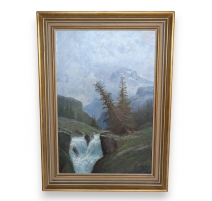 Tableau "Montagnes" signé GODCHAUX
