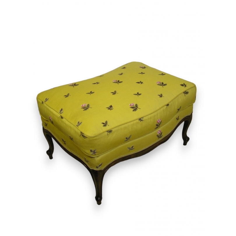 Louis XV-style upholstered footstool by Moinat SA – Antiques and home décor