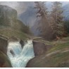 Tableau \"Montagnes\" signé GODCHAUX