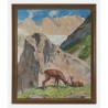 Tableau \"Chamois\" signé WIDMER 1916