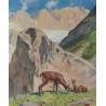 Tableau \"Chamois\" signé WIDMER 1916