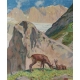 Tableau "Chamois" signé WIDMER 1916