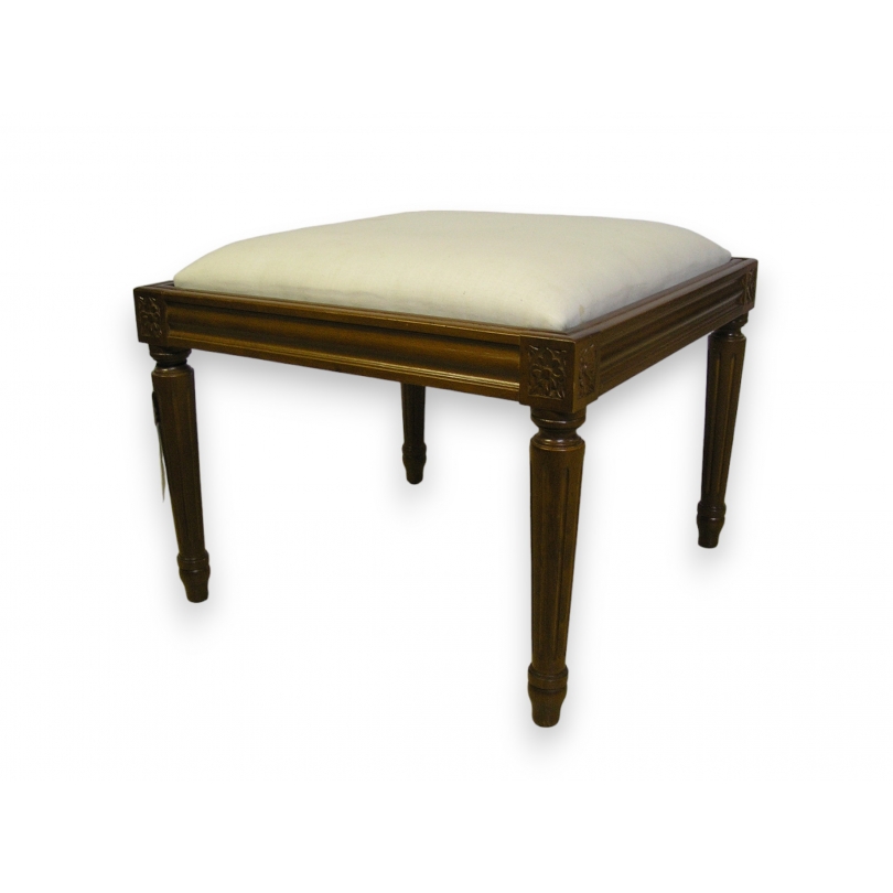 Tabouret style Louis XVI carré