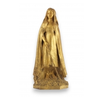Bronze "Jeanne d'Arc enfant" signé LARCHE