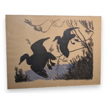 Lithographie "Deux canards" signée HAINARD