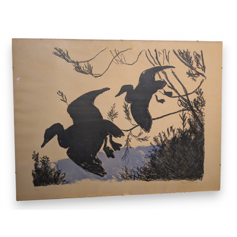 Lithographie "Deux canards" signée HAINARD