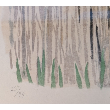 Lithograph entitled ‘Nid de Spatules’, signed C. STERN 93