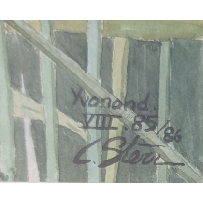 Aquarelle "Moineau" signée C. STERN