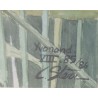 Aquarelle "Moineau" signée C. STERN