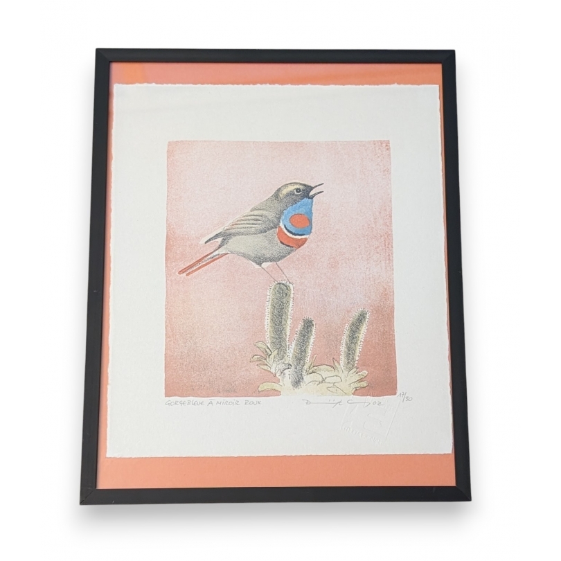 Lithographie "Gorge bleue" signée COSANDEY