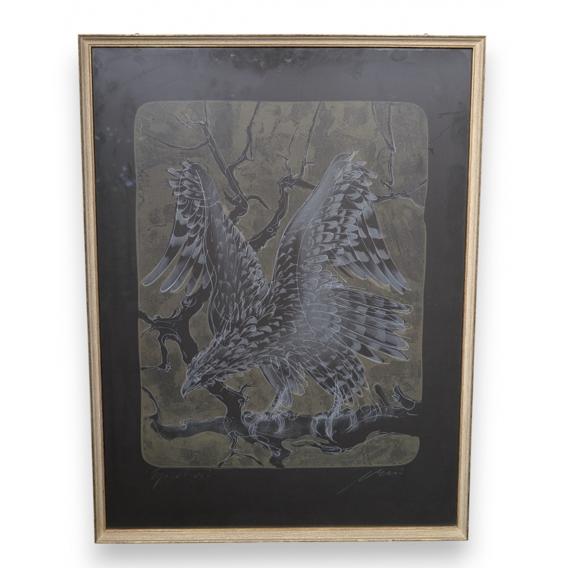 Lithographie "Aigle" signée ERNI