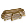 Base made of rock crystal and gilded brass