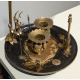 Lampe en bois laqué doré et bronze