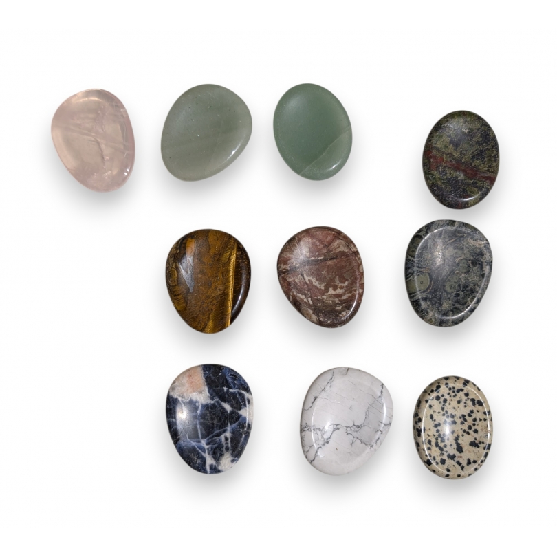 Lot de 10 pierres de poche