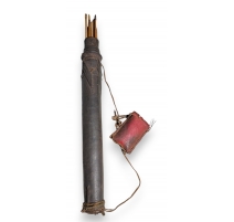 Carquois Ghanéen en cuir avec flèches