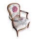 Fauteuil Louis XVI dossier fer à cheval