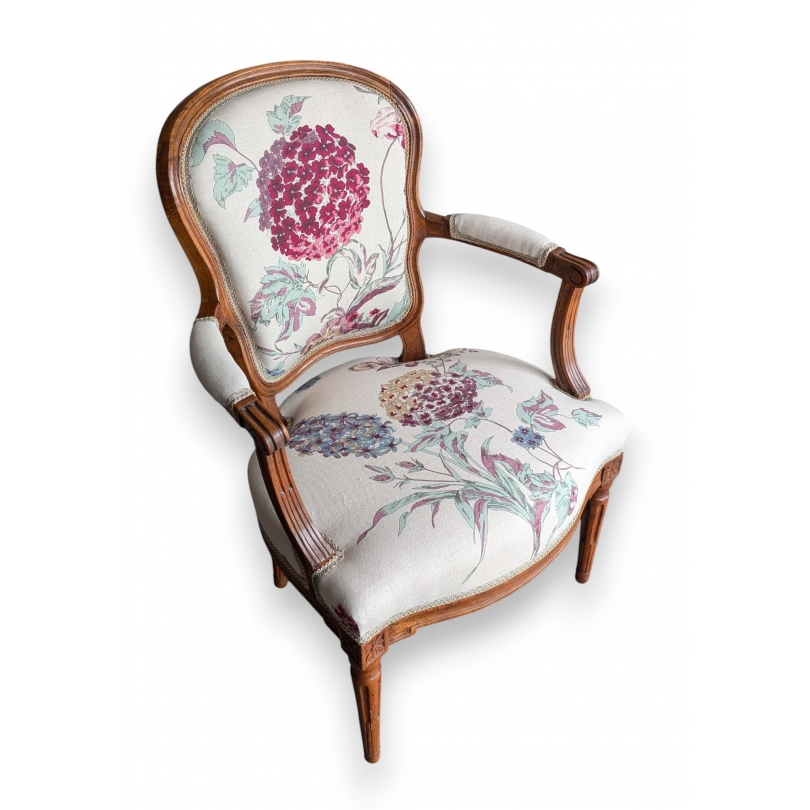 Fauteuil Louis XVI dossier fer à cheval
