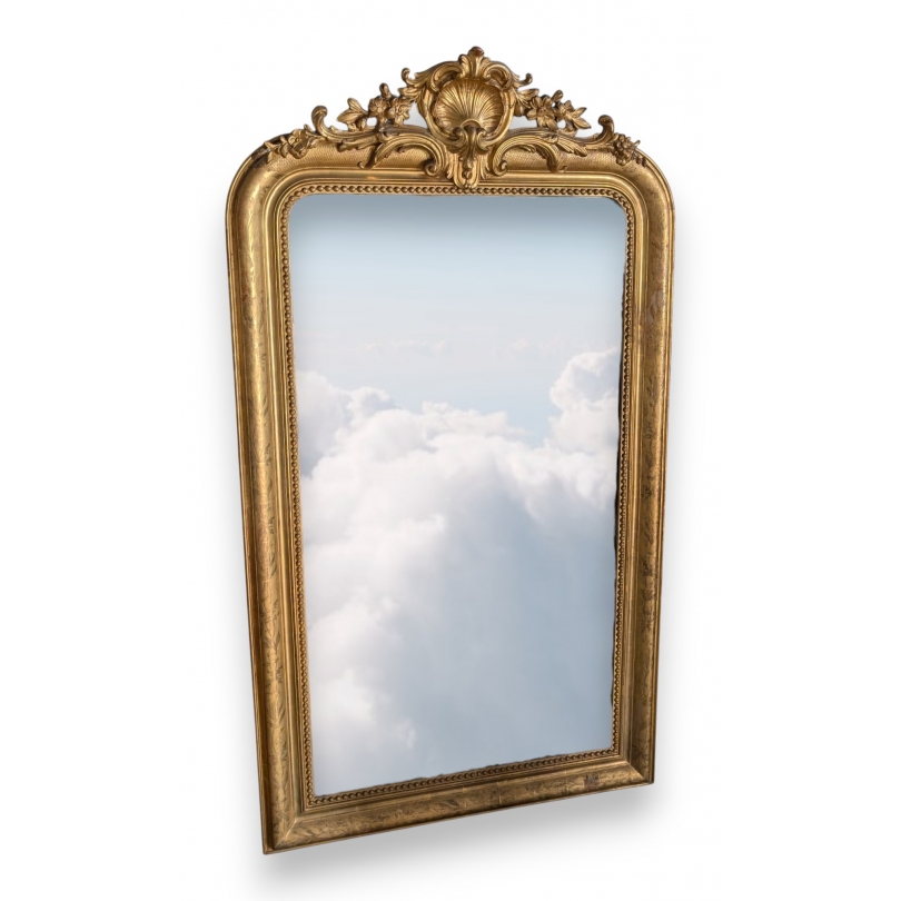 Miroir Napoléon III doré