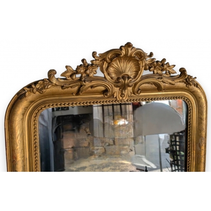 Miroir Napoléon III doré