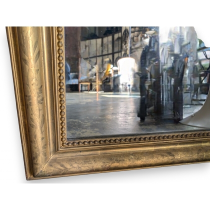 Miroir Napoléon III doré