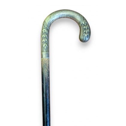 Silver-coloured metal walking stick