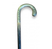 Canne crosse en métal argenté