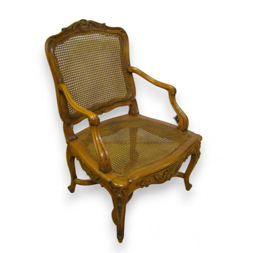 Regency armchair in carved wood, seat by  Moinat SA  - Antiques and interior design