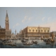 Gravure aquarellée Palazzo Ducale