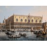 Gravure aquarellée Palazzo Ducale