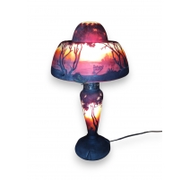 Lampe Paysage signée DAUM Nancy
