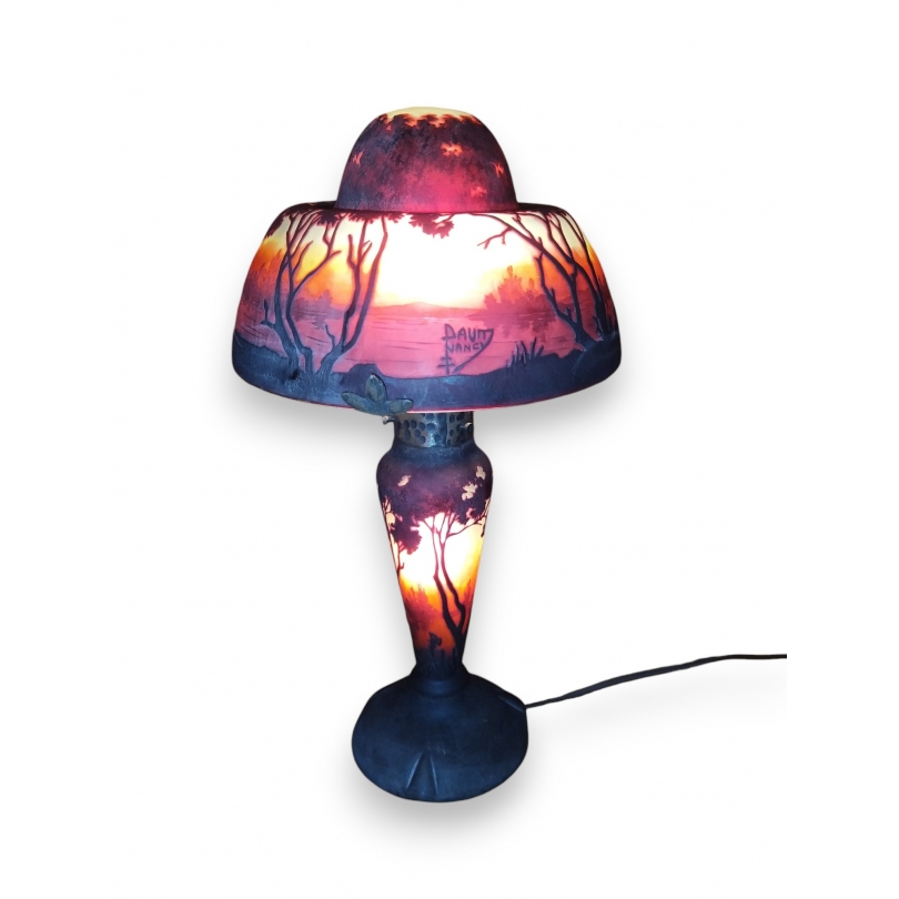 Lampe Paysage signée DAUM Nancy