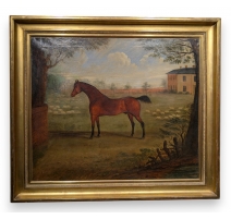 Tableau "Cheval" signé G. COLE