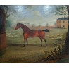 Tableau \"Cheval\" signé G. COLE