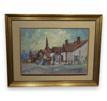 Tableau "Village" signé HOEFSLOOT