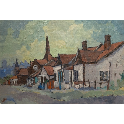 Painting entitled ‘Village’ by HOEFSLOOT
