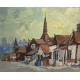 Tableau "Village" signé HOEFSLOOT