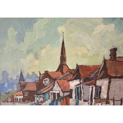 Painting entitled ‘Village’ by HOEFSLOOT