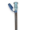 Pewter walking stick with a knob at the top