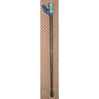 Pewter walking stick with a knob at the top