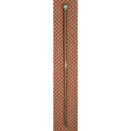 Canne pommeau boule en métal argenté