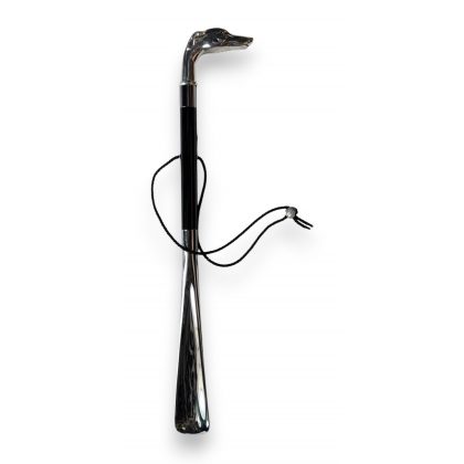 ‘Levrette’ silver-coloured shoehorn