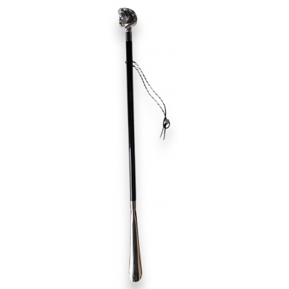 Long ‘Horse’s Head’ shoehorn, silver-plated