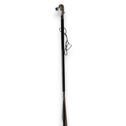 Long "Cocker Spaniel" shoehorn, silver-coloured