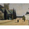 Tableau \"Eglise Bretone\" signé BORGEAUD