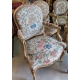 Suite de 6 fauteuils Louis XV dorés