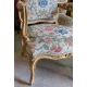 Suite de 6 fauteuils Louis XV dorés