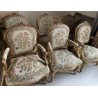 Suite de 6 fauteuils Louis XV dorés