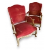 Paire de fauteuils style Régence dorés